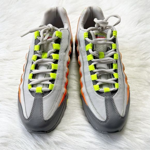 🎉HP🎊Nike Air Max 95 GS 'Vast Grey Volt' Sneakers - Picture 6 of 11